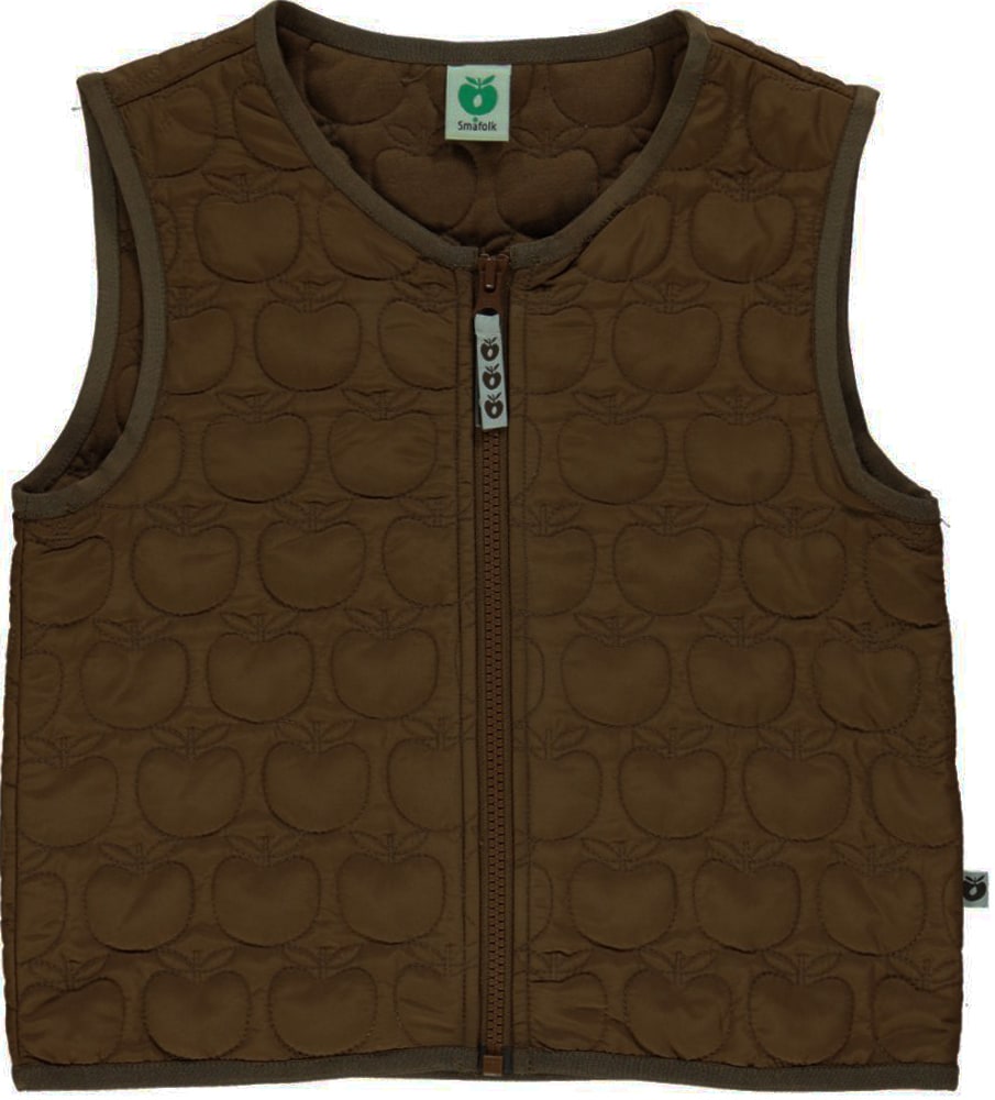 Puffer vest with apples