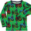 Long-sleeved tractor print top