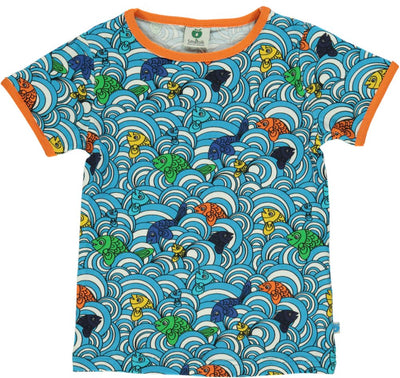 T-shirt med fisk