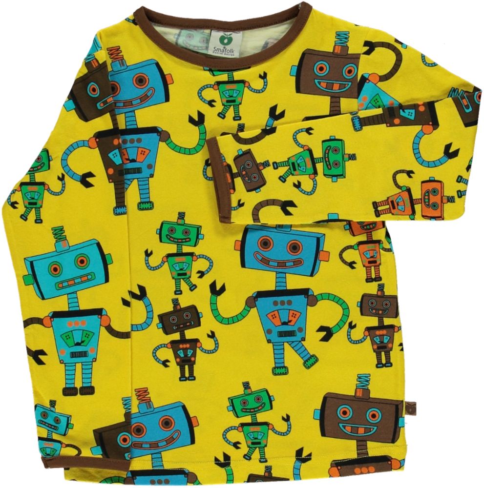 Long-sleeved t-shirt with robots