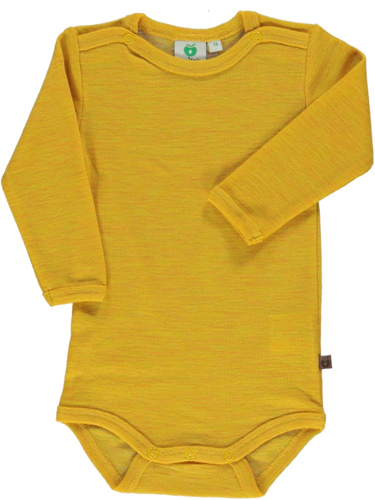 Long-sleeved merino wool bodysuit