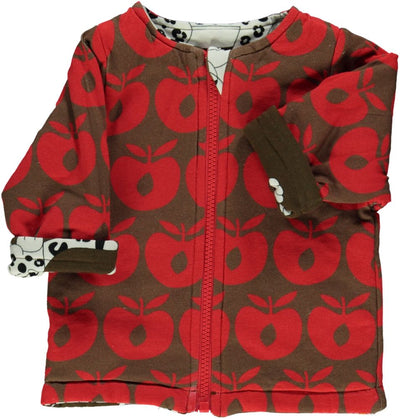 Reversible, padded jacket leopard/apples