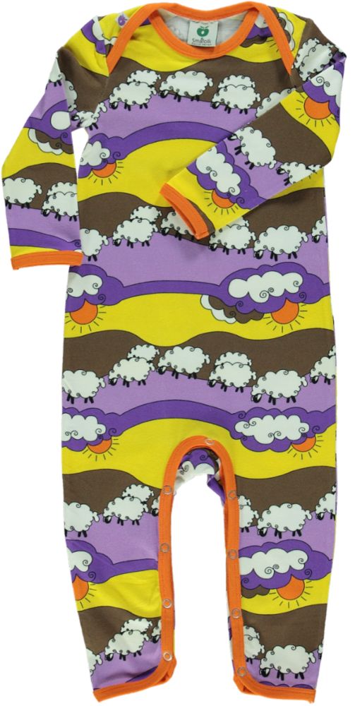 Long-sleeved all-in-one with sheep