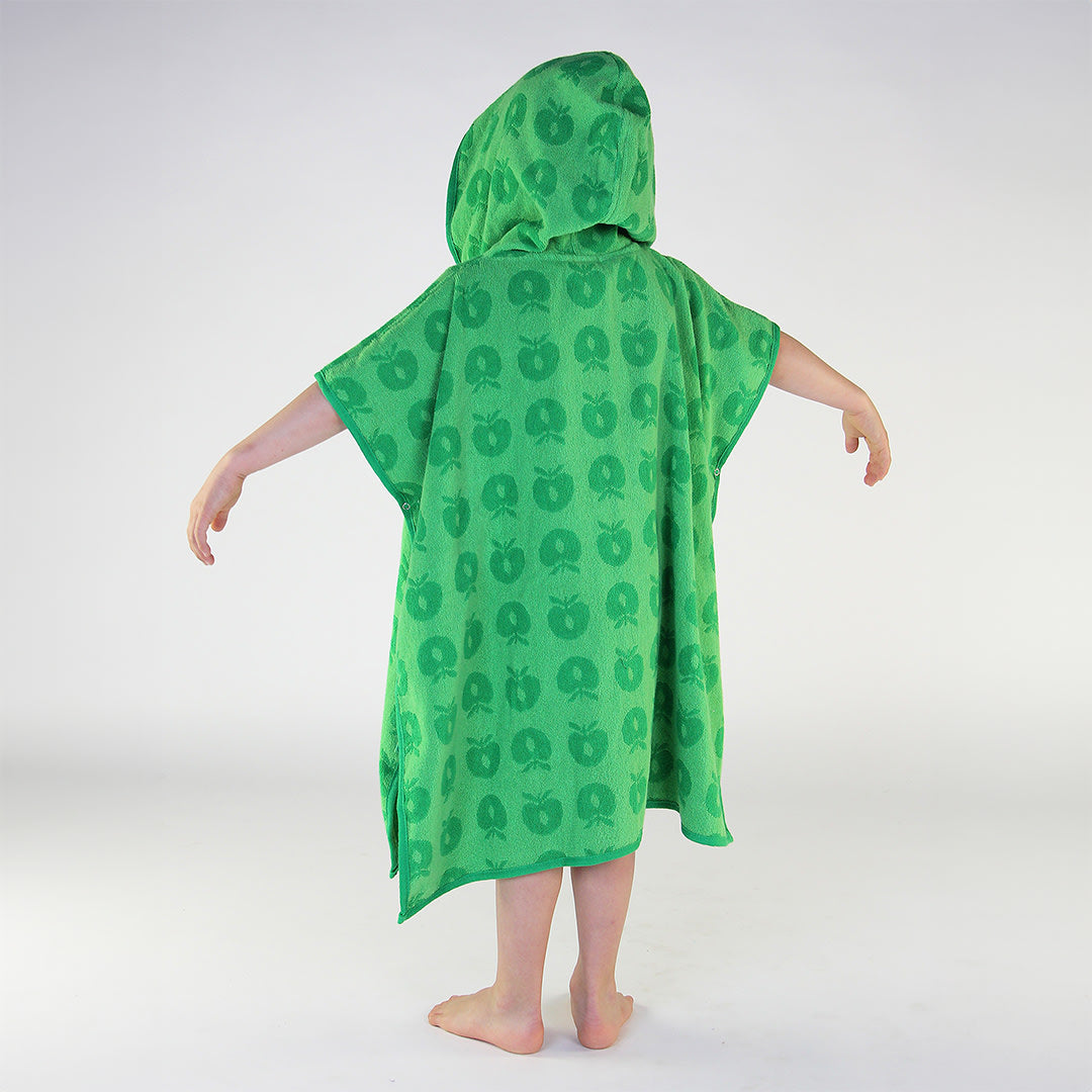 Badeponcho til børn med æbler 