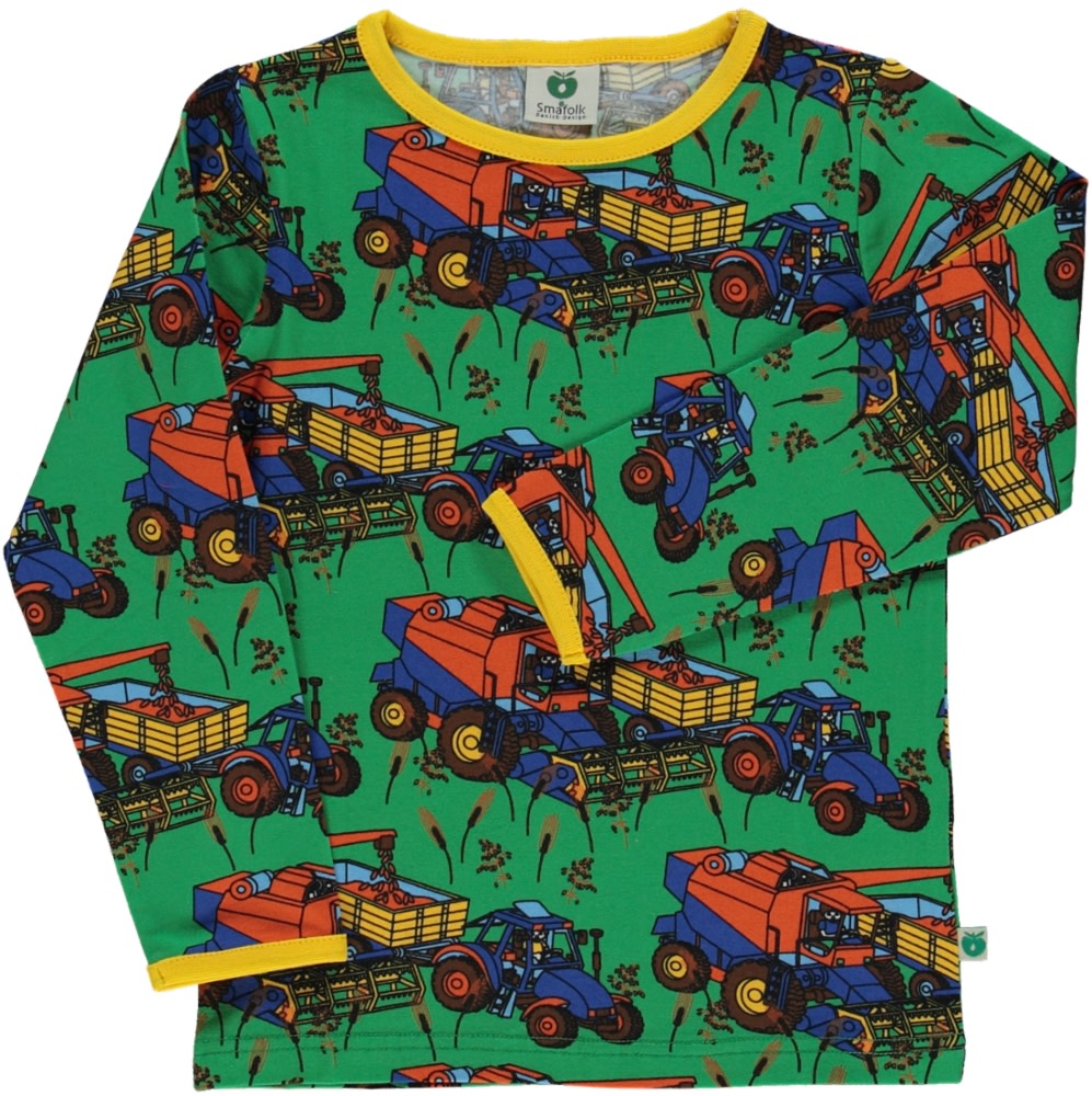 Long-sleeved shirt with combine harvesters