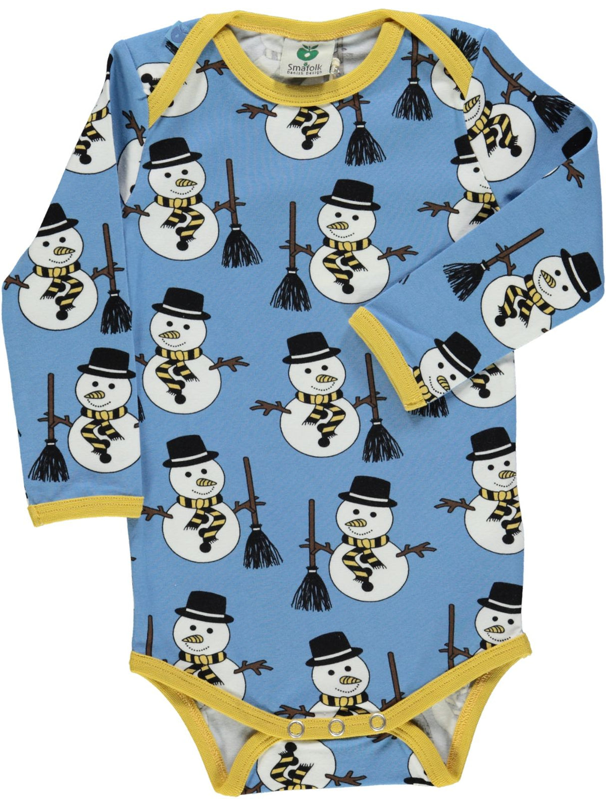 Long-sleeved snowman bodysuit