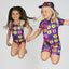 UV50 swimsuit with retro apples