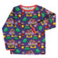Long-sleeved blouse with mushroom houses
