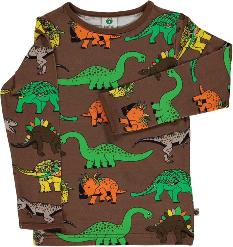 Long-sleeved t-shirt with dinosaur print
