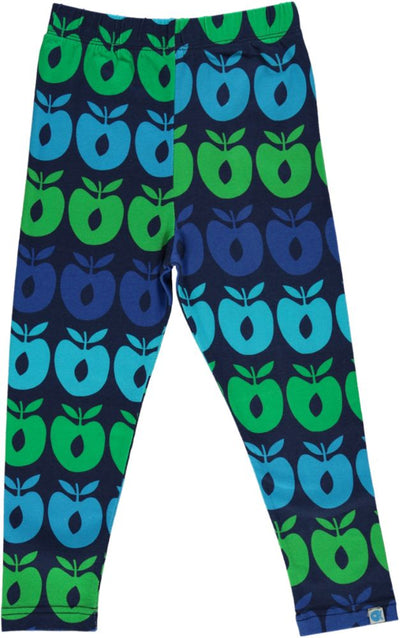 Leggings med rækker af retro æbler