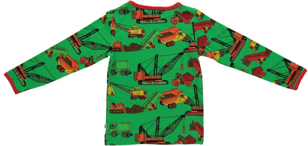 Long-sleeved blouse with machines