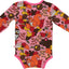 Long-sleeved woodland animal print bodysuit