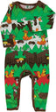 Long-sleeved all-in-one with Christmas landscape