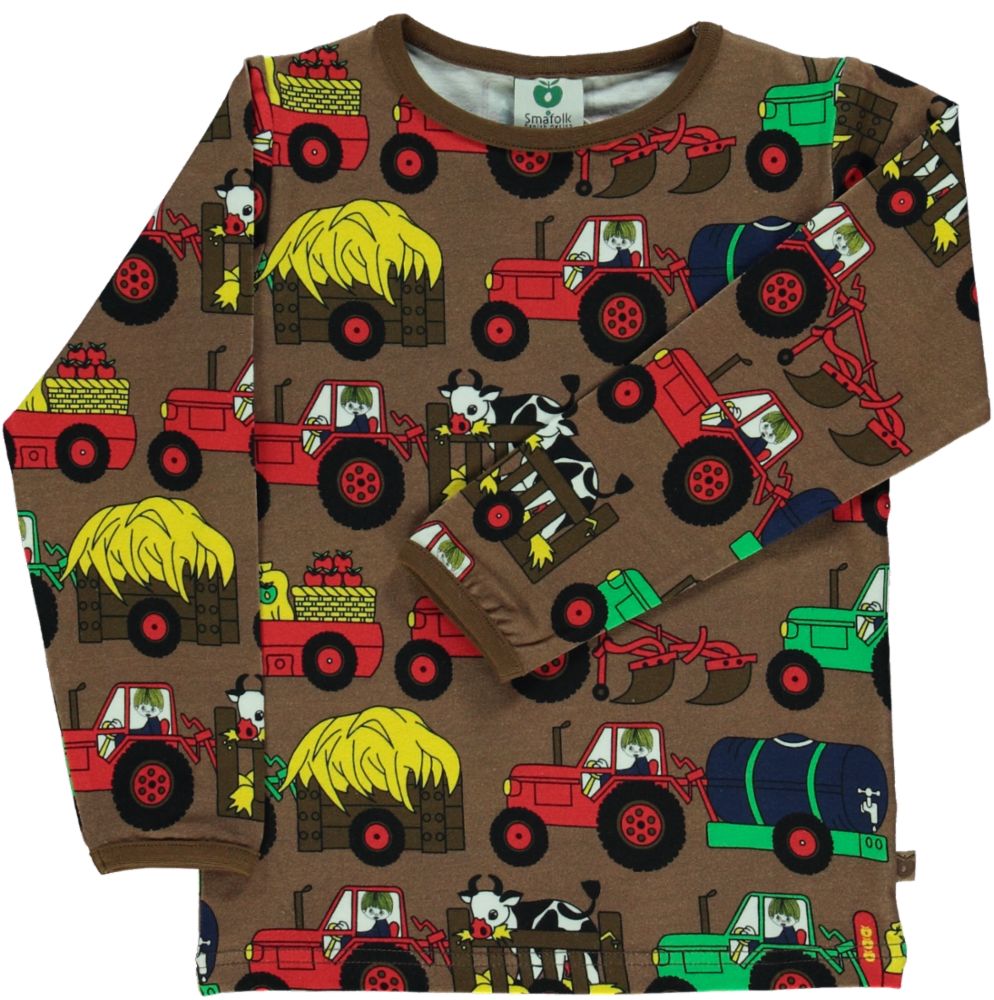 Long-sleeved blouse with a tractor