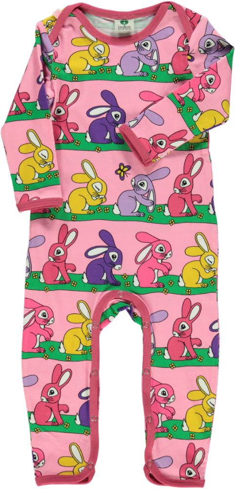 Long-sleeved all-in-one with rabbits