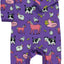 Long-sleeved all-in-one with farm animals