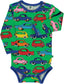 Long-sleeved bodysuit with cars