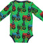 Long-sleeved tractor print bodysuit