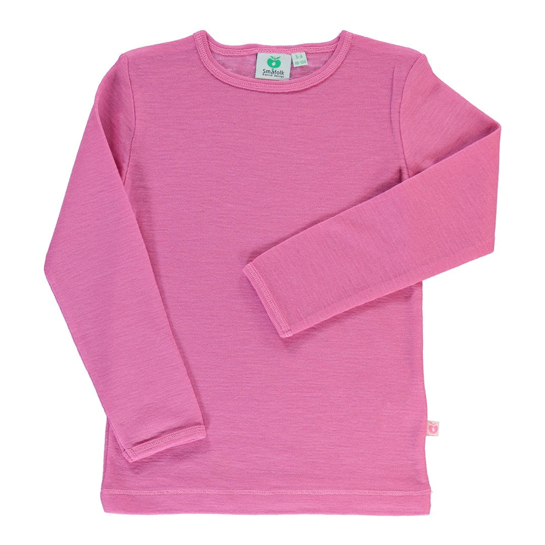 Long-sleeved merino wool blouse