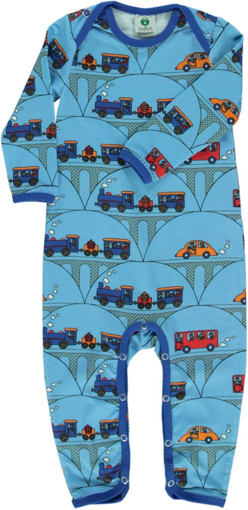 Long-sleeved jumpsuit with train