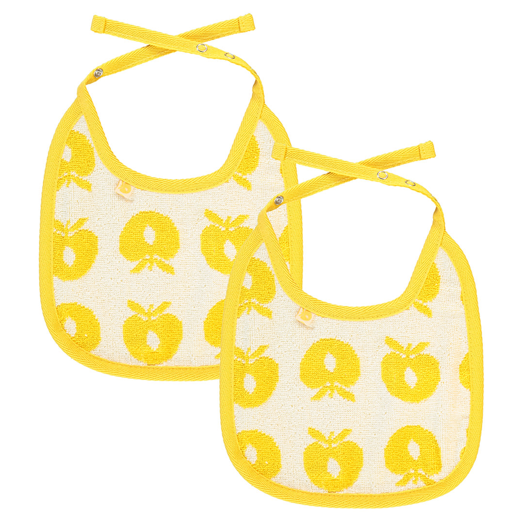 2-pack small bib with apples