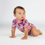 Short-sleeved bodysuit with farm