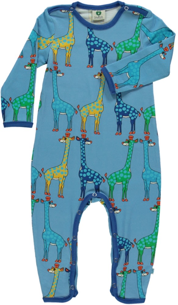 Long-sleeved all-in-one with giraffes