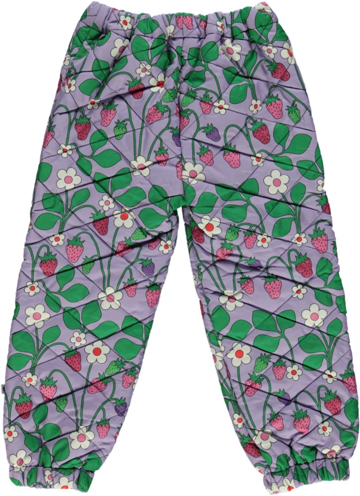 Thermal pants for girls with strawberries