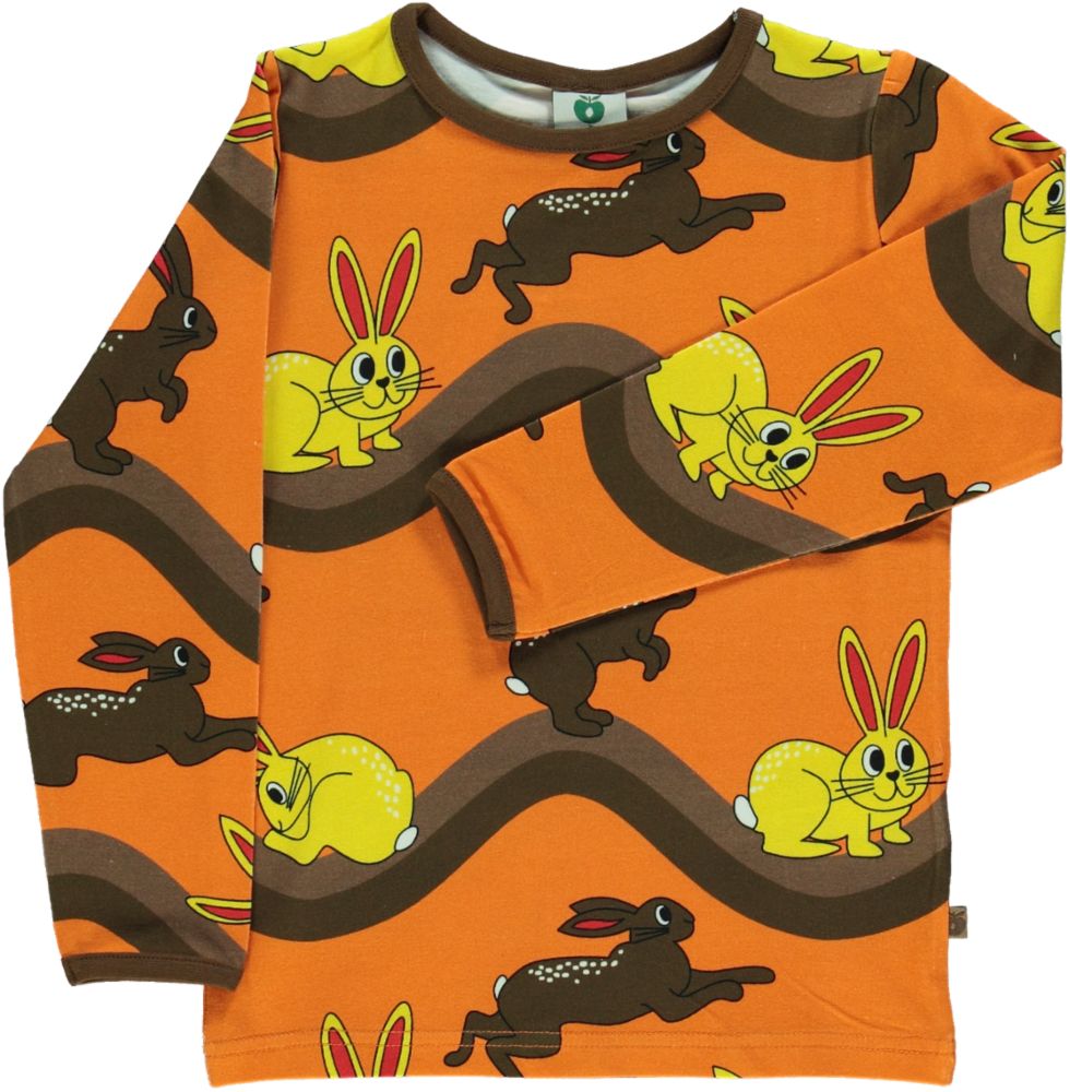 Long-sleeved top with rabbit