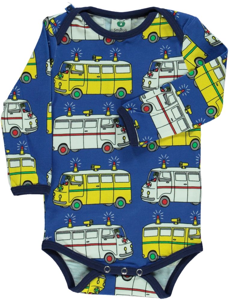 Long-sleeved bodysuit with ambulance