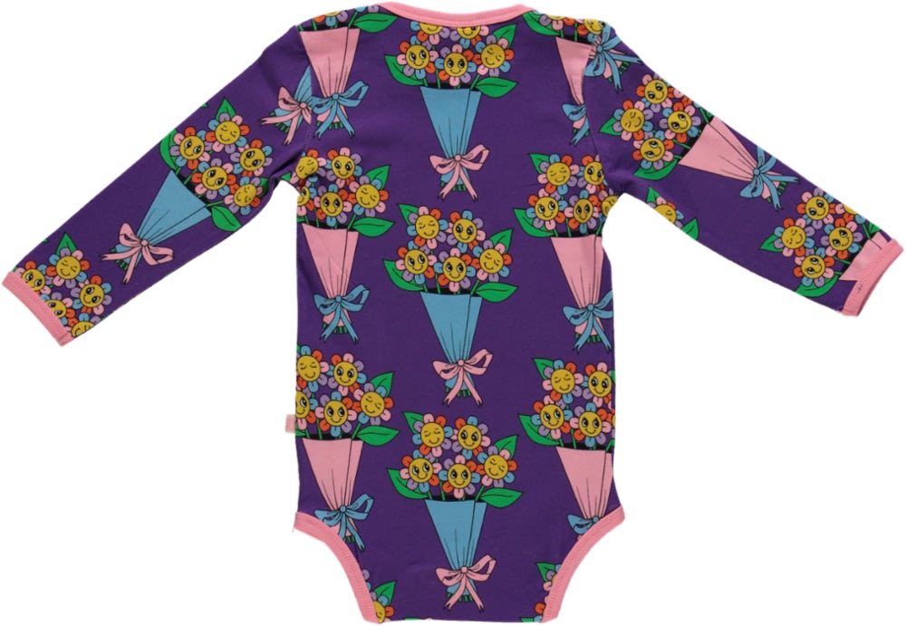 Long-sleeved floral bodysuit