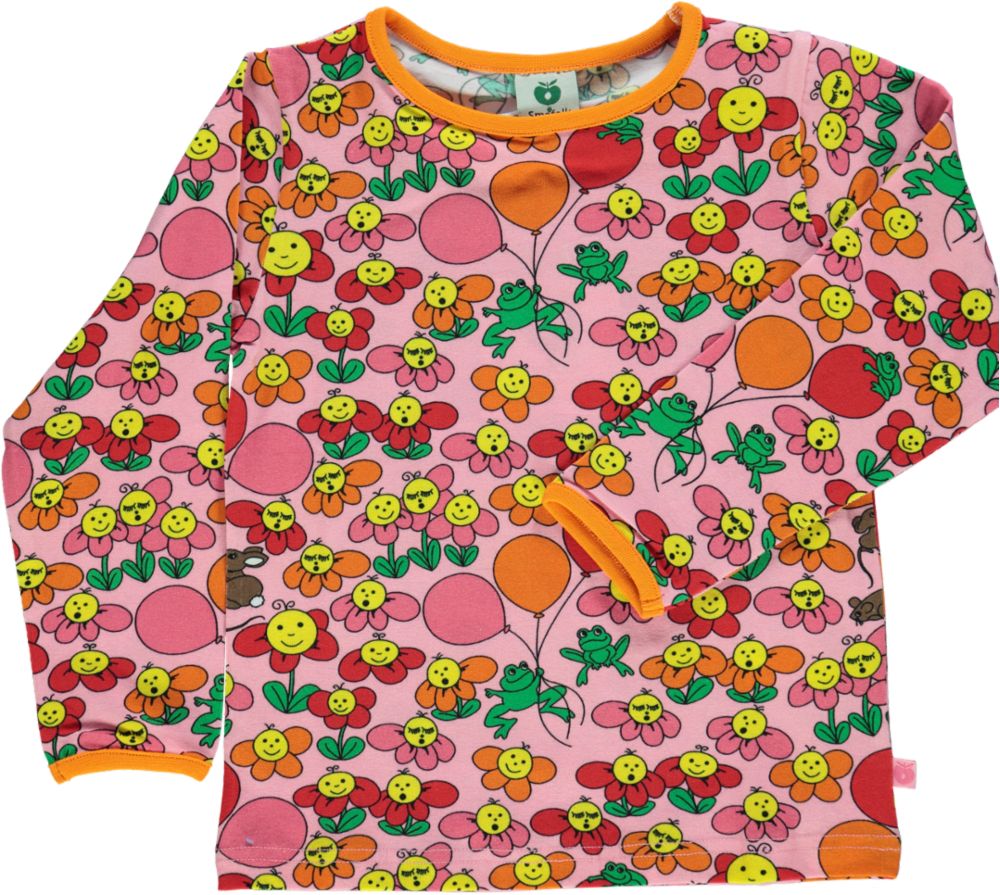 Long-sleeved t-shirt with flower