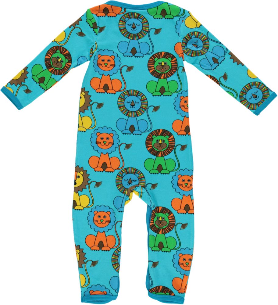 Long-sleeved all-in-one with lions
