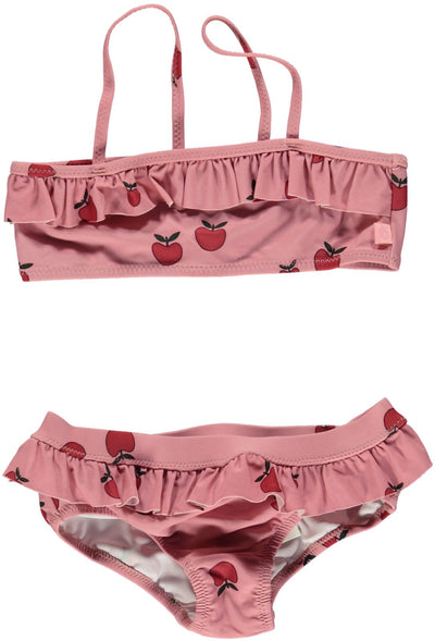 UV50 Bikini, with ruffle, Autumn Apples