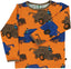 Long-sleeved shirt with a combine harvester