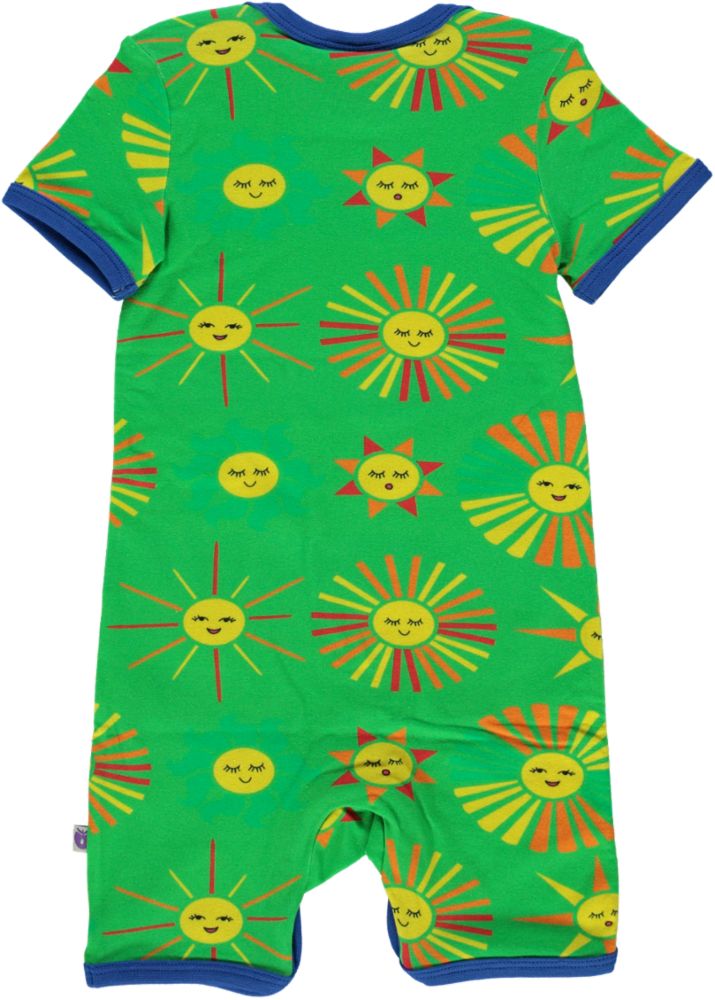 Short-sleeved jumpsuit with sun