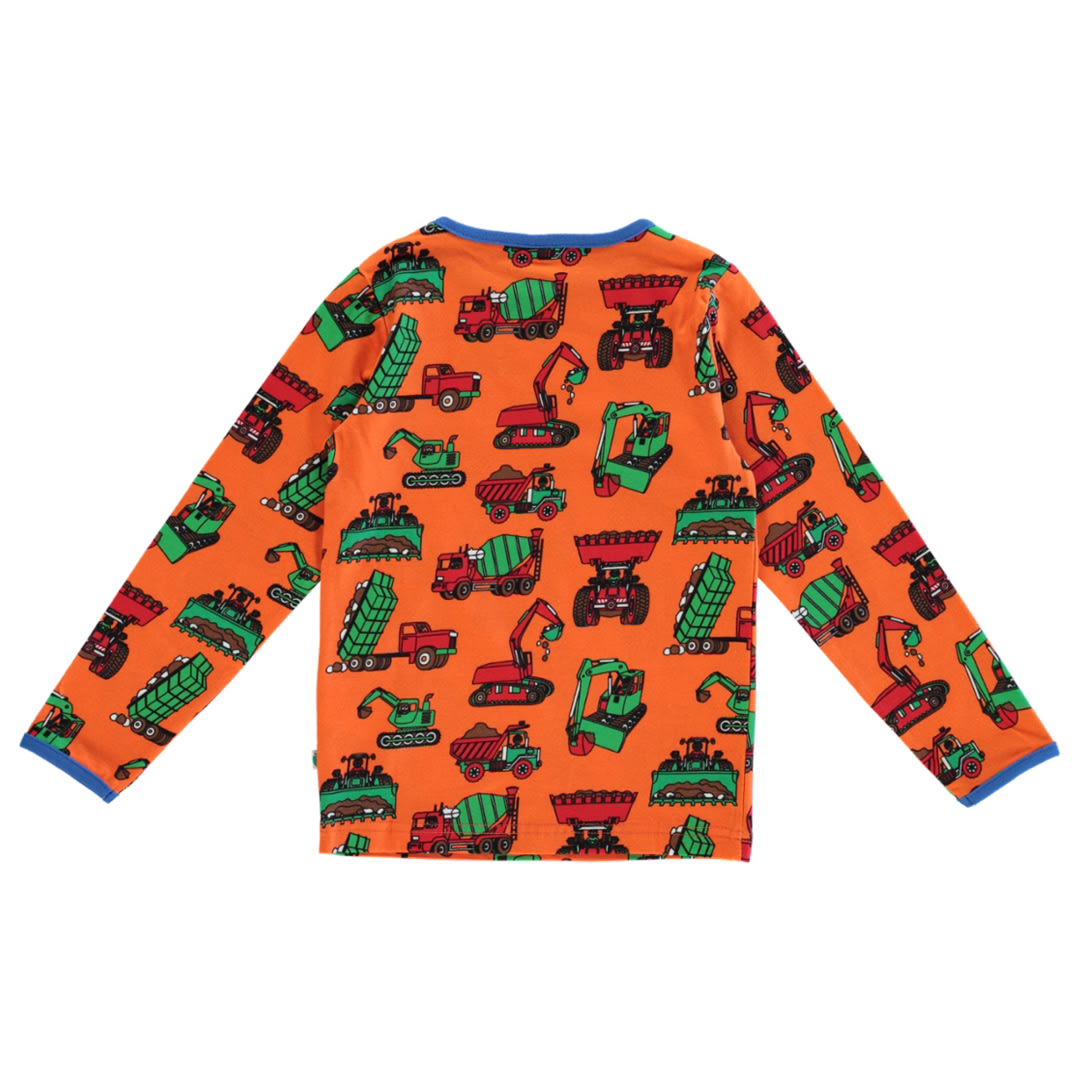 Long-sleeved blouse with machines