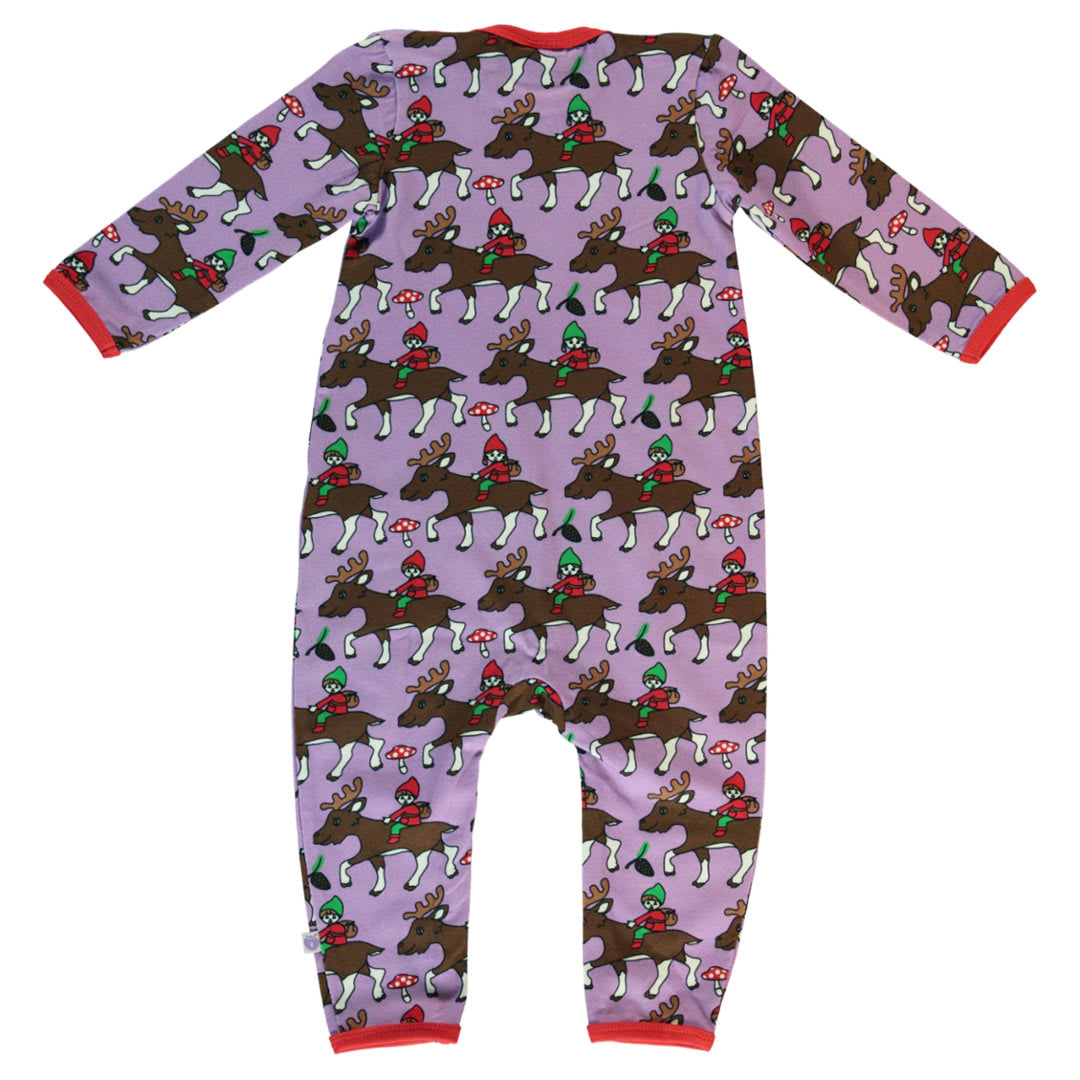 Long-sleeved all-in-one with reindeer