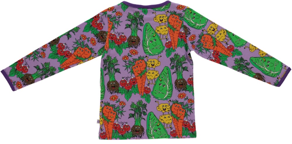 Long-sleeved vegetable top