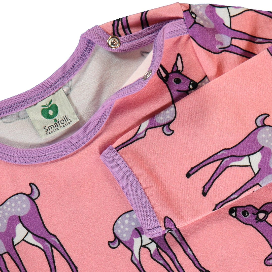 Long-sleeved bodysuit with deer