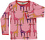 Long-sleeved blouse with giraffes