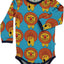 Long-sleeved bodysuit with lions
