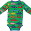 Long-sleeved bodysuit with cars