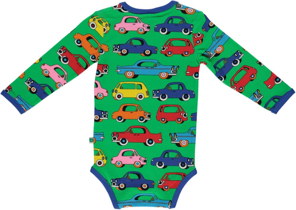 Long-sleeved bodysuit with cars