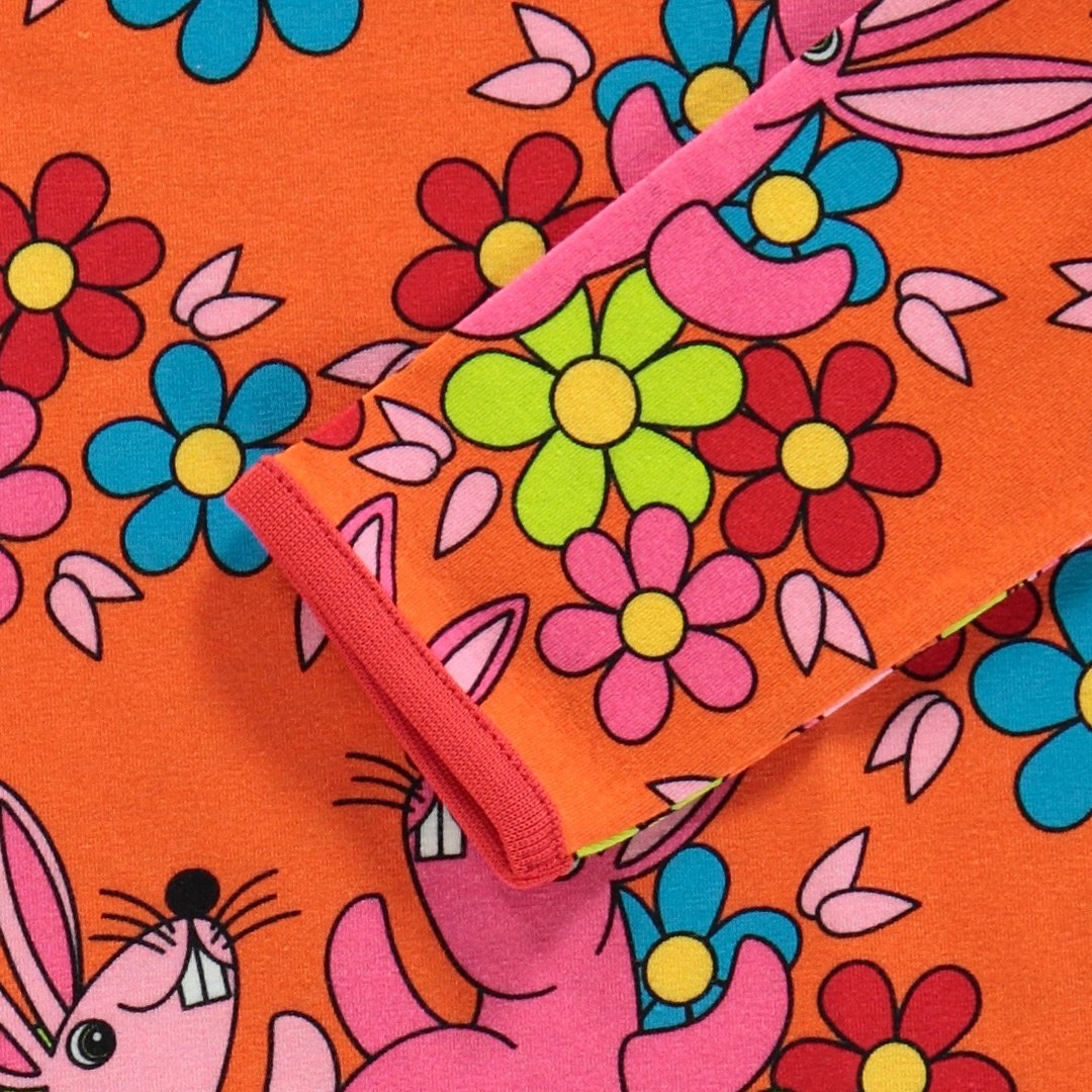 Dress with bunnies and flowers