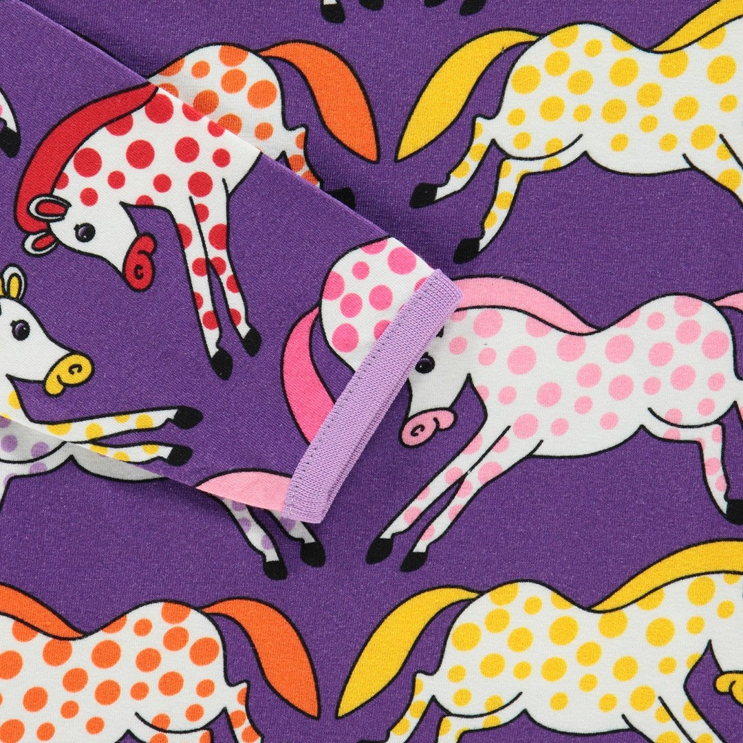 Long-sleeved blouse with horses