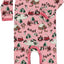 Long-sleeved all-in-one with landscape print