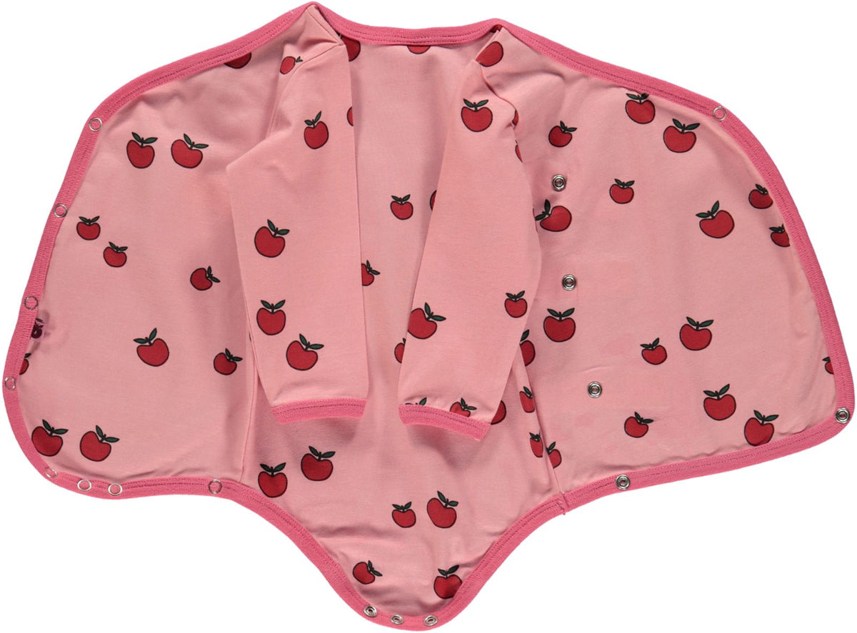 Long-sleeved bodysuit for newborns with apples
