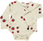 Long-sleeved bodysuit with mini apples for premature babies