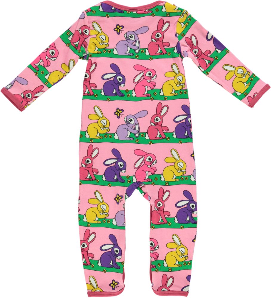 Long-sleeved all-in-one with rabbits
